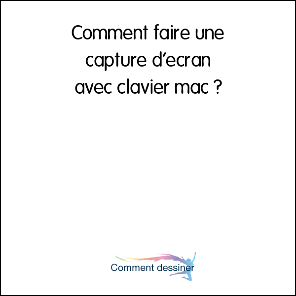 Comment faire une capture d’écran avec clavier mac